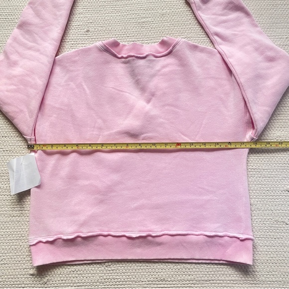 Art Class Girls Fleece Raw Edge Pink V-Neck Sweatshirt Size L (10/12) - Picture 4 of 6